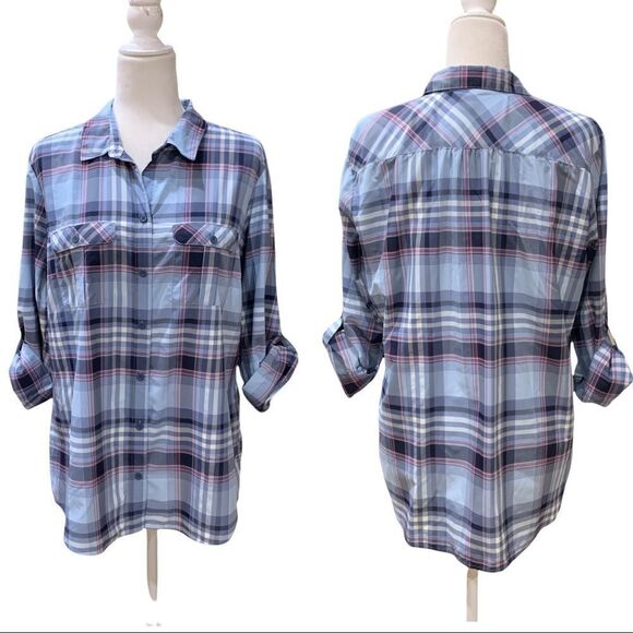 NEW Eddie Bauer Performance Nylon Mountain Long Sleeve Button Down Shirt - Picture 1 of 11